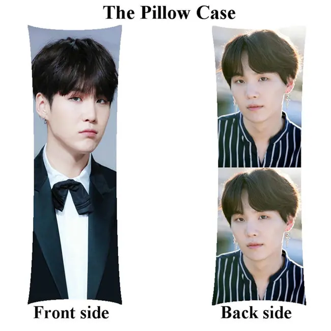 pillowcase Kpop мин Юн Ки СУГА девушка тело наволочка Bangtan мальчики j-hope rm длинный домашний чехол для подушки - Цвет: pillowcase
