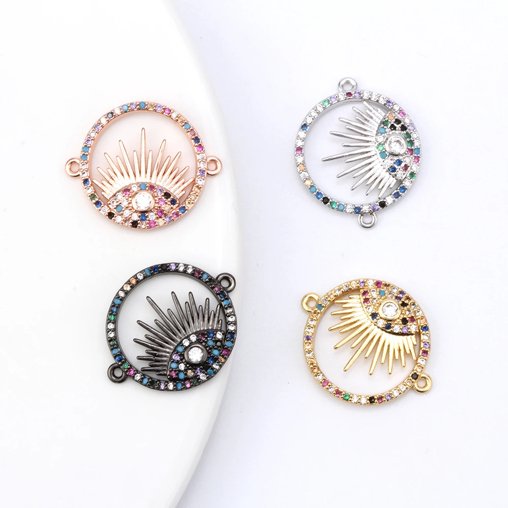 MEIBEADS 1 шт. Micro Pave подвески для ресниц со сглаза соединители ювелирные аксессуары