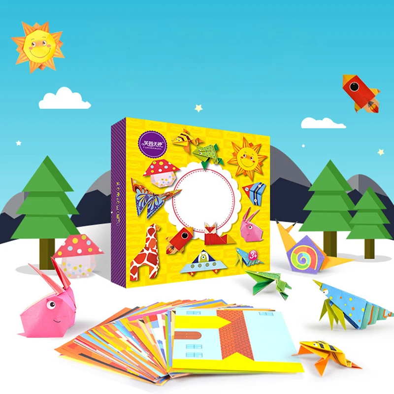 54 шт. детская брендовая книга оригами для 3D пазлов с животным рисунком/Дети DIY