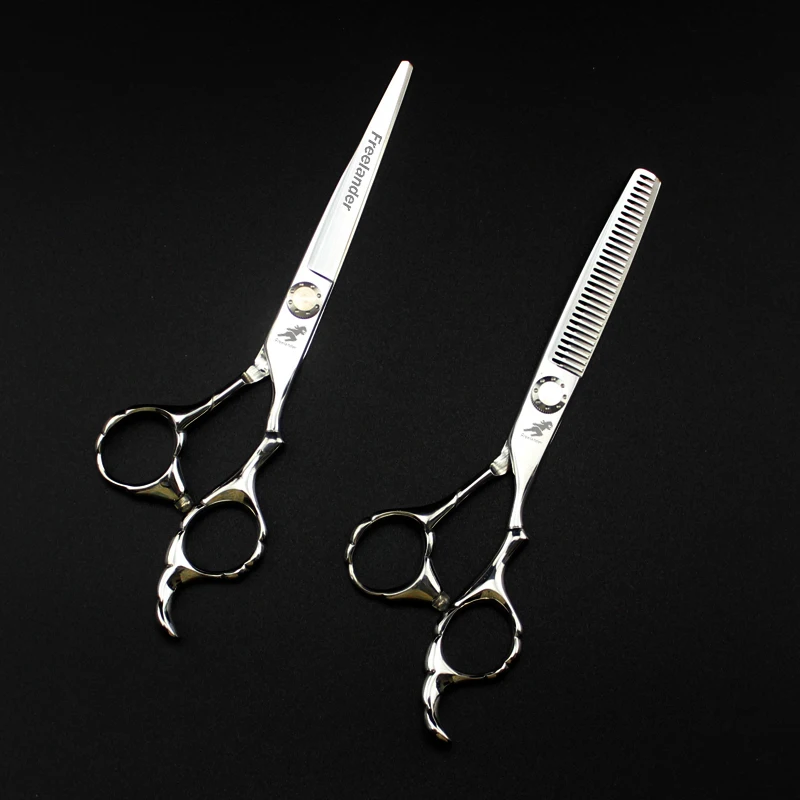 

6.0"Sale Silver Japanese Hair Scissors Japan 440C Cheap Hairdressing Scissors Thinning Shears Hairdresser Shaver Haircut FM52037