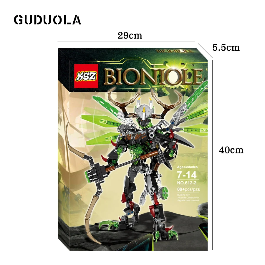 

Guduola BIONICLE 4pcs/set Tahu Ikir Umarak Uxar Kopaka Melum Onua Terak figure 612 Block toys Compatible BIONICLE