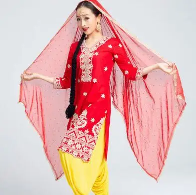 top scarf India Sarees Traditional Woman Yoga Costume Cotton Embroidery Top Scarf - Цвет: top scarf
