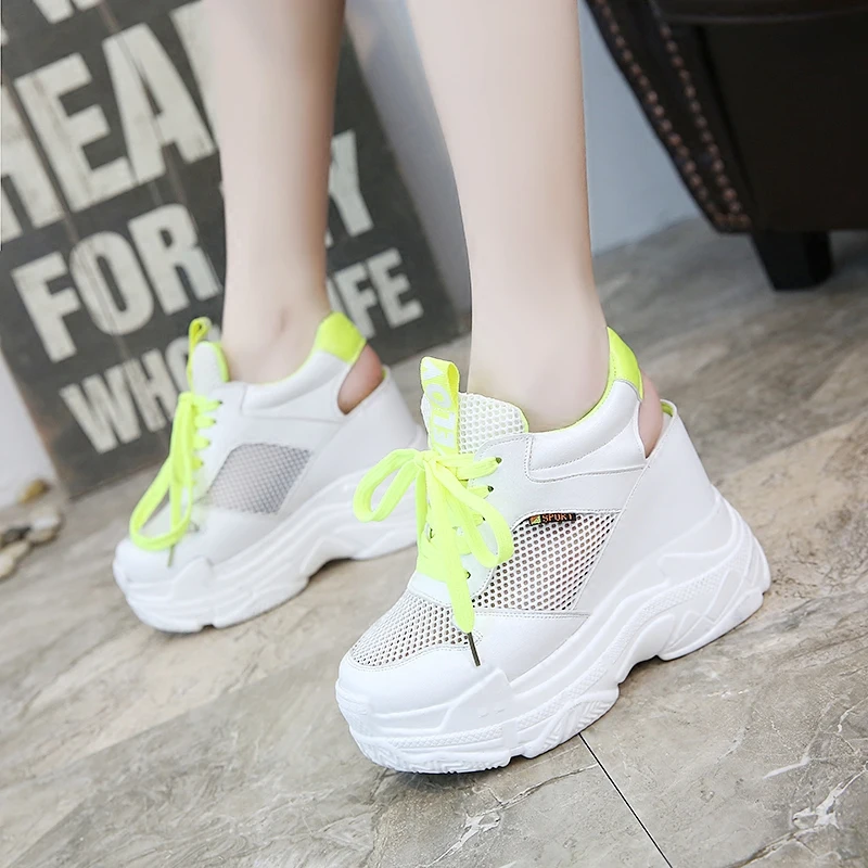 Для женщин сетчатые патч на высоком каблуке повседневная обувь|Туфли| |