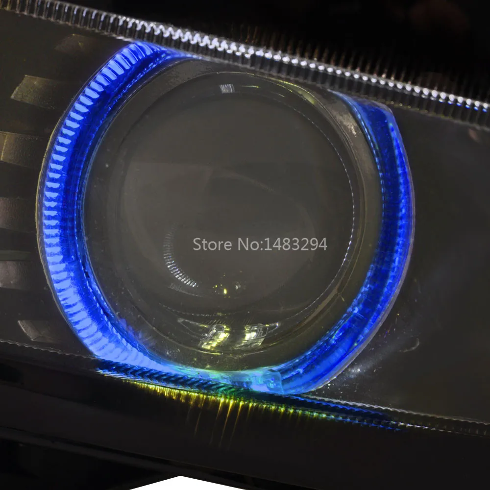Пользовательские HID проектор фары собранные голубые глаза ангела красные демона