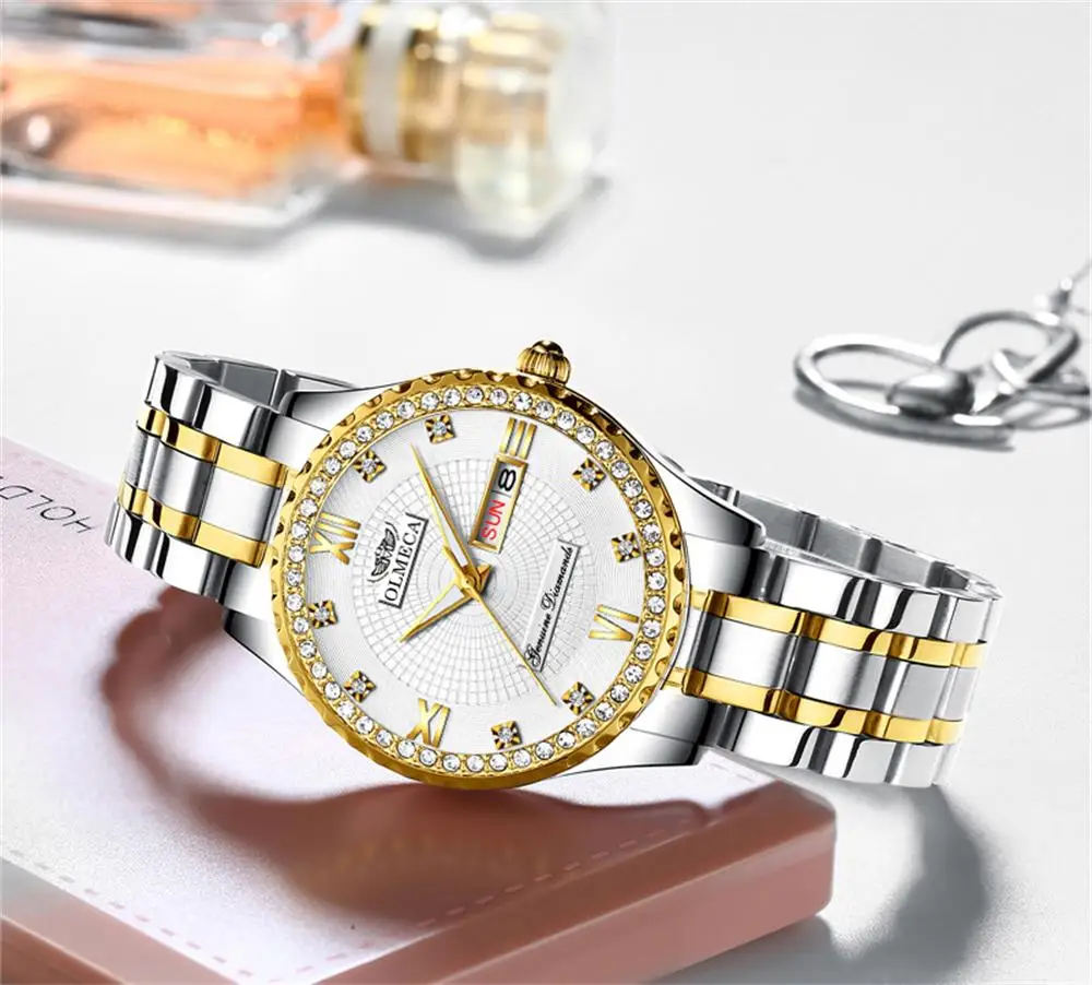 OLMECA женские наручные часы модные Авто Дата Роскошные Кварцевые часы Relogio Feminino часы 30 м водонепроницаемые часы светящиеся стрелки
