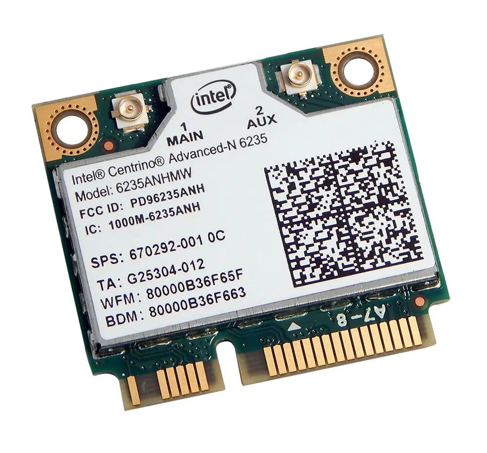 Карта беспроводного адаптера 300 Мбит/с Wi-Fi Bluetooth для Intel Advanced-N 6235 6235AN 6235ANHMW N Half Mini