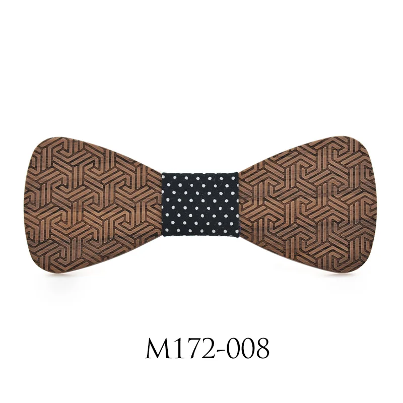 008 Деревянная бабочка деревянный лук галстуки для мужчин Bowknots Gravatas узкий галстук свадебные костюмы рубашка бабочка формовщик галстука - Цвет: 008