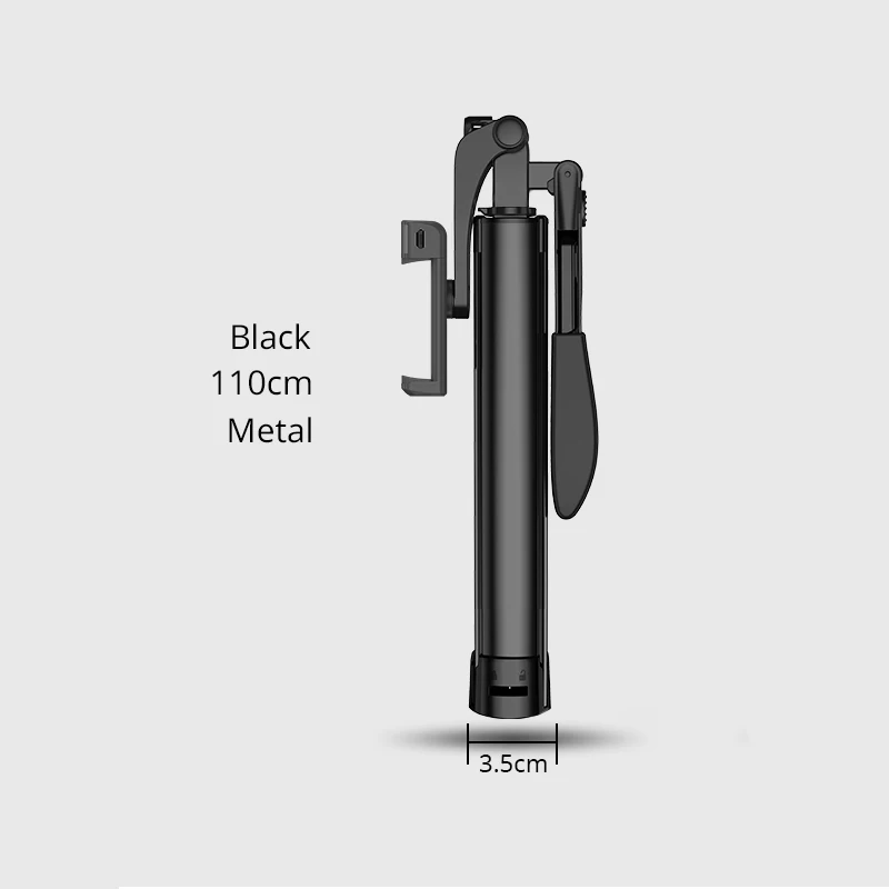 110cm Metal Black Видео стабилизатор селфи палка Штатив для iPhone Xiaomi huawei Gimbal Bluetooth штатив селфи палка заполняющий светильник для мобильного телефона - Цвет: 110cm Metal Black
