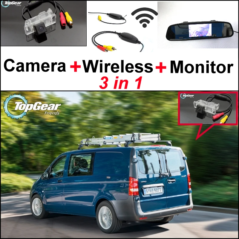 

3in1 Special WiFi Camera + Wireless Receiver + Mirror Screen Rear View Back Up Parking System For Mercedes Benz MB Viano