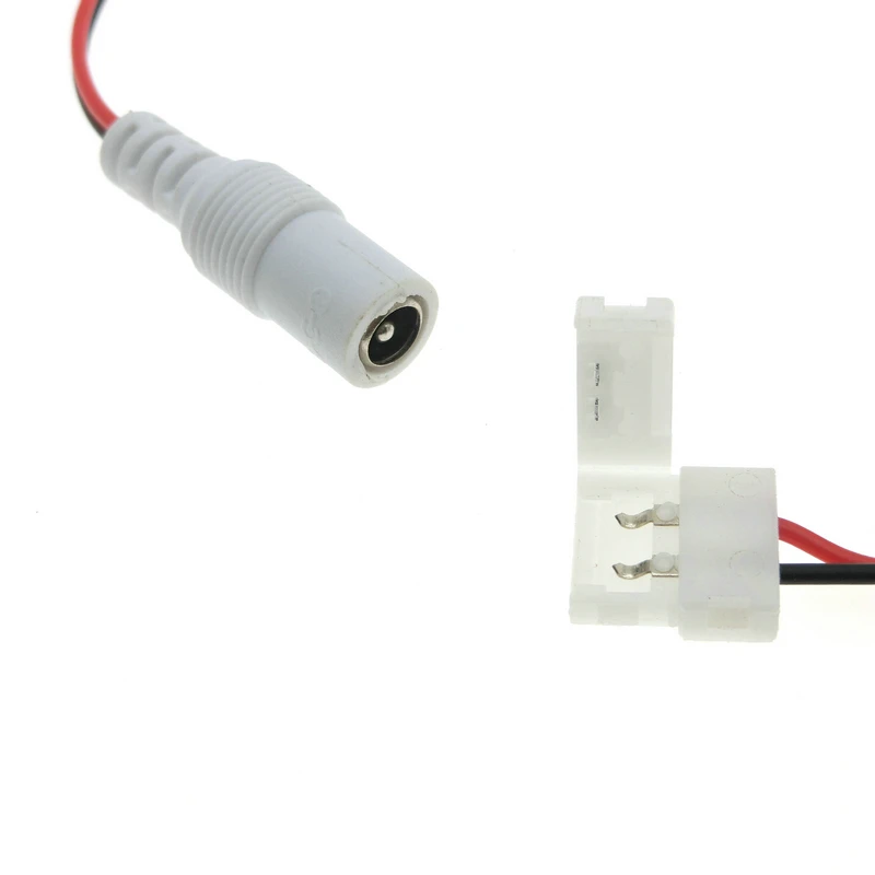 Разъем постоянного тока на 2 контакта 8 мм/10 мм для одноцветной светодиодной