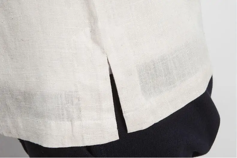 

Chinese Tops Men Cotton Linen Long-Sleeve Shirt