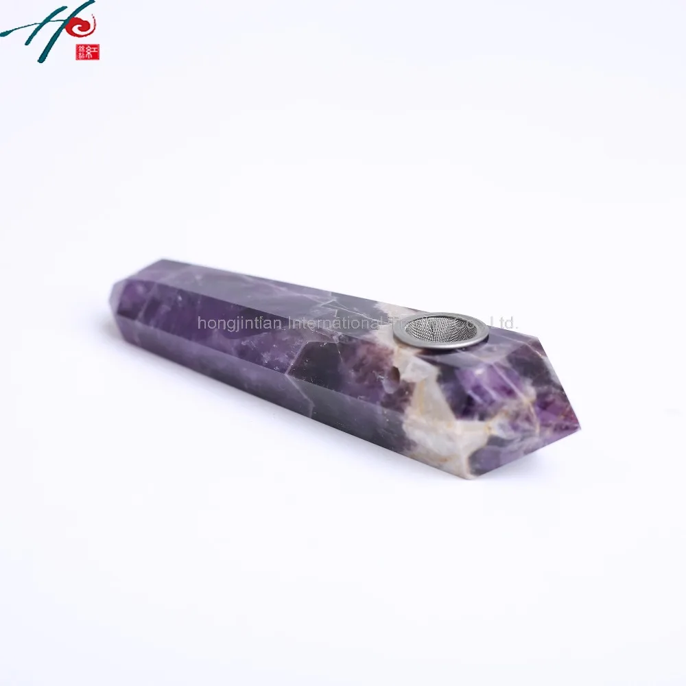 100% натуральный кристалл Мечтая аметист Бесплатная трубы с для курение палочка