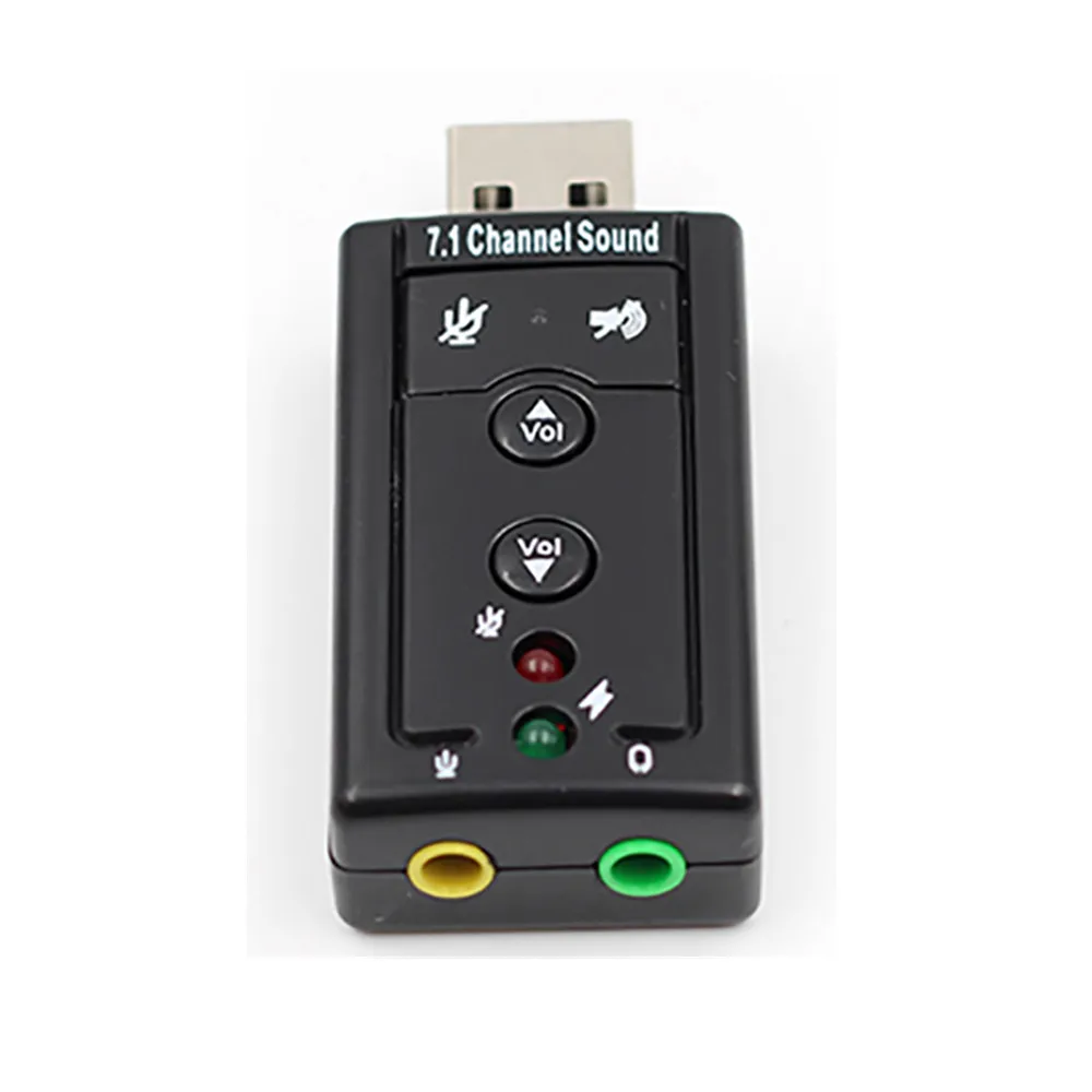 7 1 внешняя звуковая карта USB со штекером 3 5 мм аудиоадаптер для наушников микрофон
