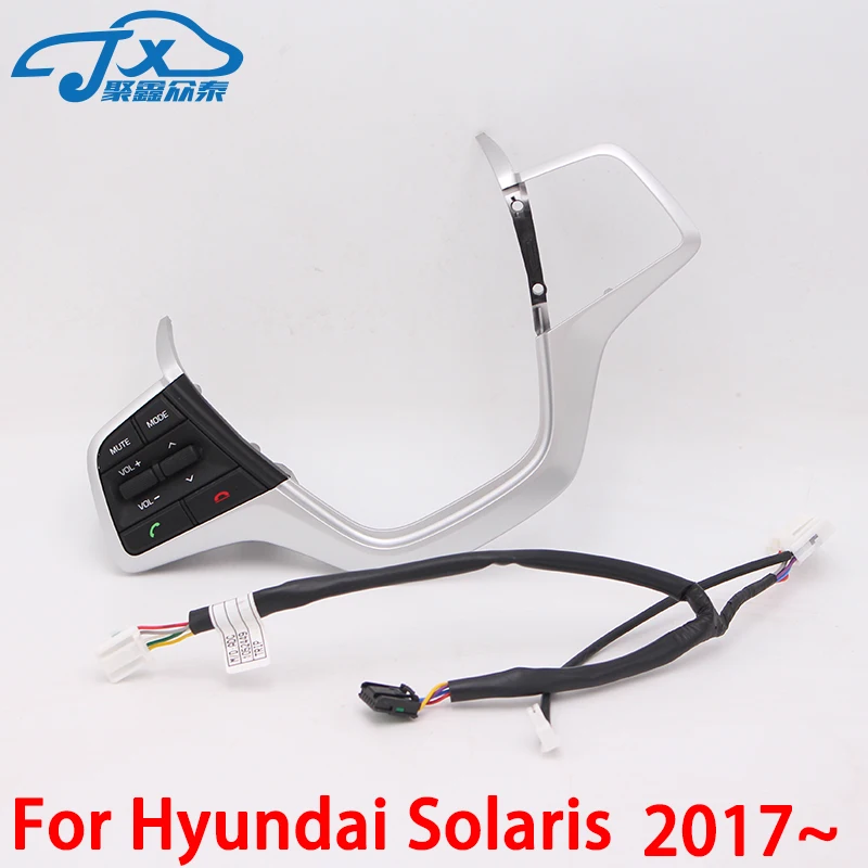 

Для Hyundai Solaris 2017-2018 мультимедийная кнопка управления рулевым колесом кнопка дистанционного управления Bluetooth кнопка телефона