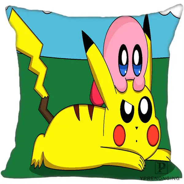 Square Pillowcases Заказная декоративная наволочка Pokemon Pikachu квадратная Наволочка на молнии 35X35,40x40,45x45 см(с одной стороны) 180527-21-13 - Цвет: Square Pillowcases
