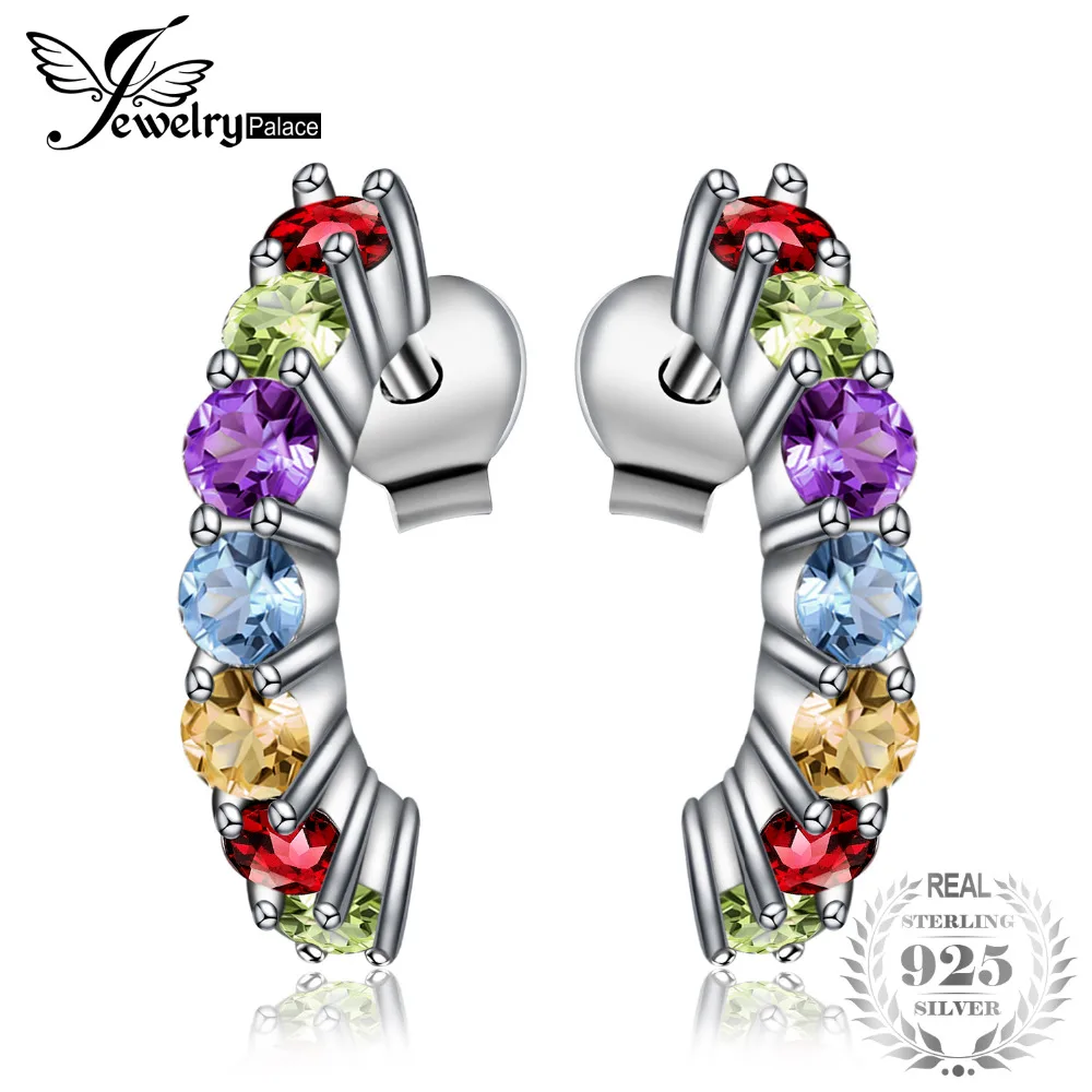 Jewelrypalace 0.7ct многоцветный Природный аметист цитрин гранат перидот голубой топаз