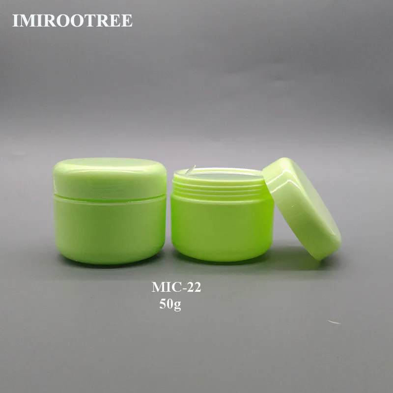 

200pcs Candy Color 50g 50ml Cosmetic Cream Mask Container with Screw Caps and Inner Lids