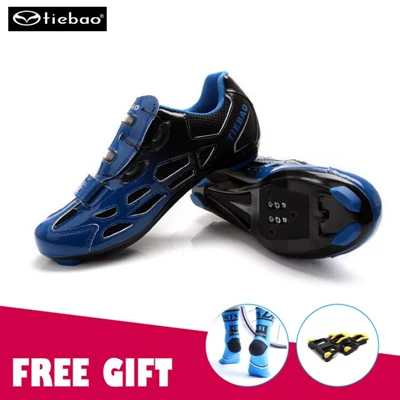 1259 blue TIEBAO/Обувь для велоспорта; sapatilha ciclismo; кроссовки для шоссейного велосипеда; дышащие; Pro; самозакрывающиеся; bicicleta; обувь для велоспорта; обувь для верховой езды - Цвет: 1259 blue