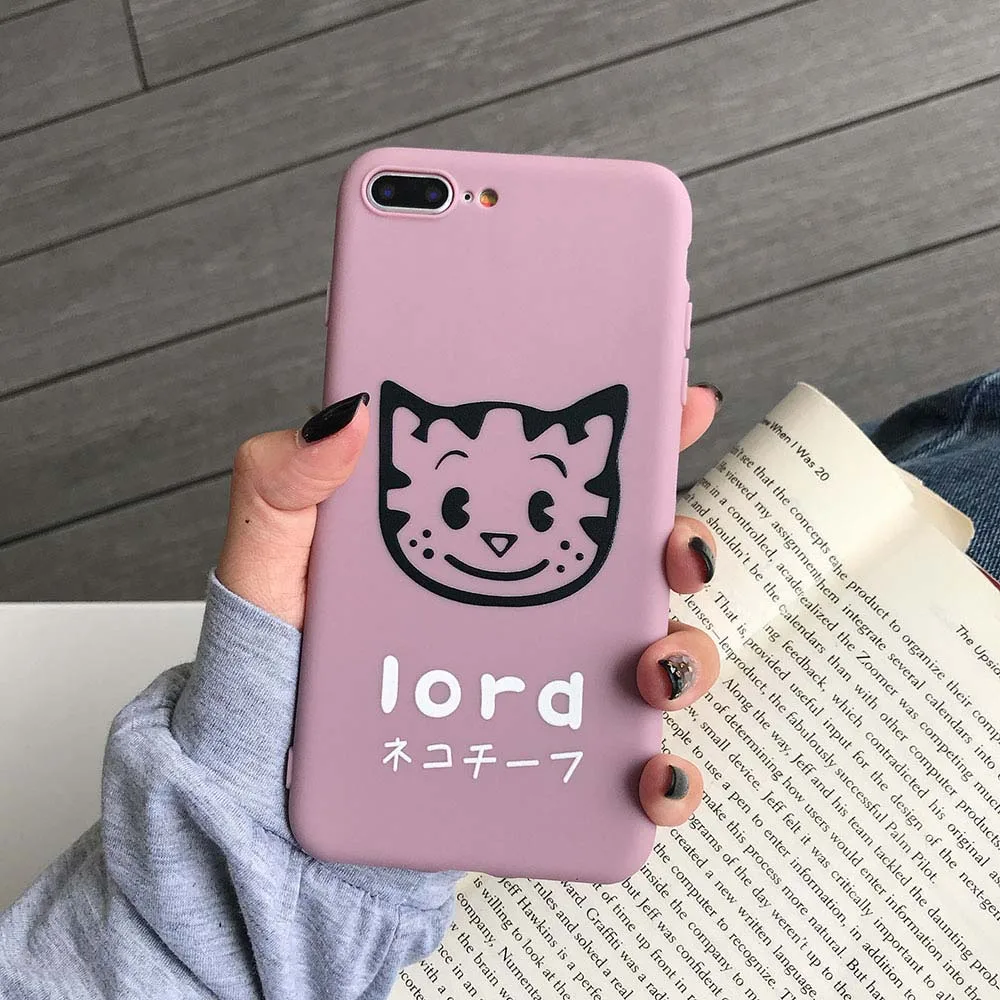 KISSCASE милый чехол с рисунком кота для iPhone 6 6S 7 8 Plus 5S SE 5 чехлы телефонов рисунками из