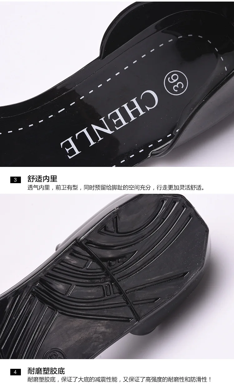 ZHENZHOU Sandals female flat bottom wild jelly shoes soft bottom plastic bow fish mouth shoes Korean women's shoes new