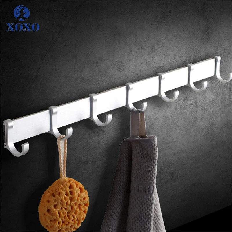 XOXO Robe hook Bathroom Accessories Stainless Steel 304 Aluminum Clothes Hook Fixed Holder Restroom Tower Hooks 673-676 | Обустройство