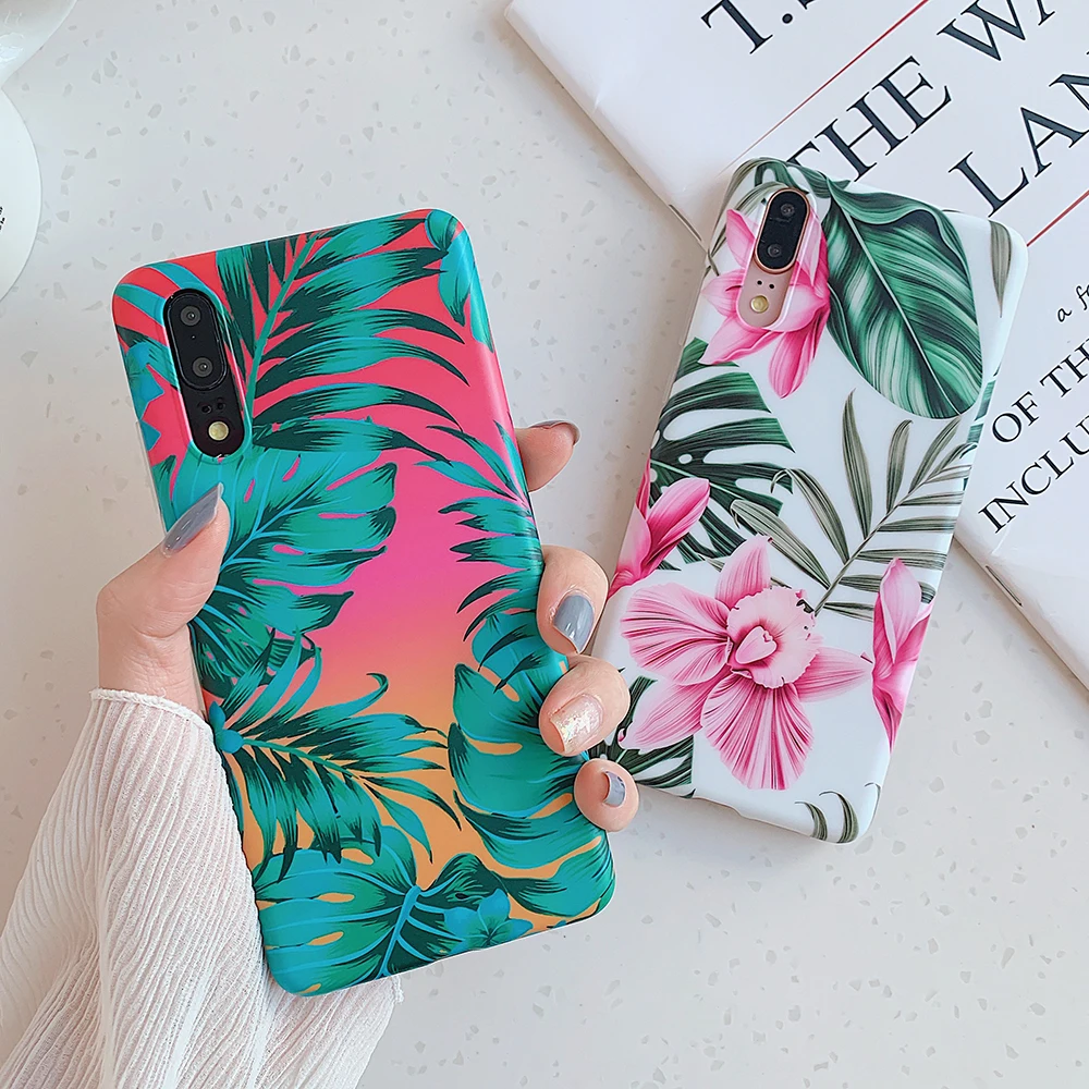 LOVECOM винтажный цветок банановый лист чехол для телефона для huawei mate 30 Lite P20 P30 mate 20 Pro Lite мягкая IMD задняя крышка на весь корпус