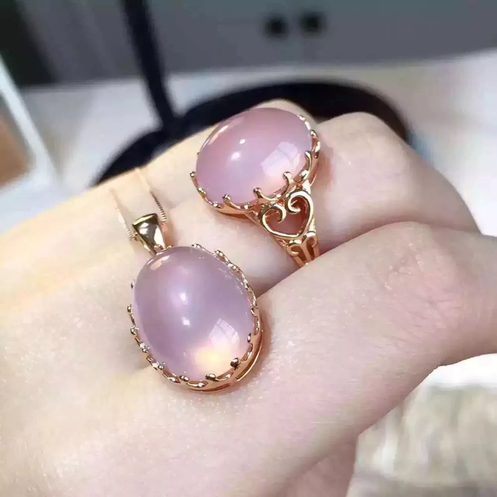 Женский набор ювелирных украшений Fidelity простой из натурального халцедона