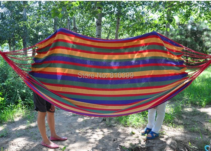 Бесплатная доставка 230*150 см новый огромный двойной гамак из хлопковой ткани