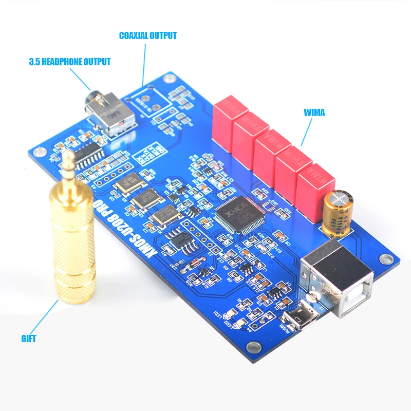 K. GUSS K U8 CSS ES9023 USB DSD XMOS XU208 цифровая звуковая карта 3 5 Плата усилителя I2S из 24Bit 192 кГц