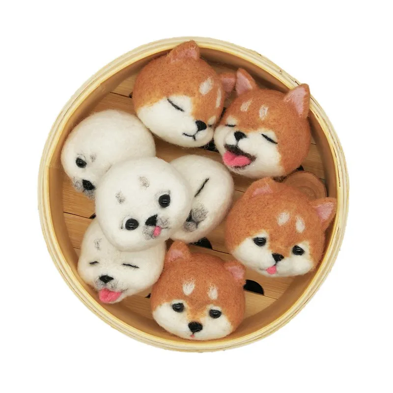 1 комплект не готовая Пельменная шерсть фетр ручной работы тыкается собака для