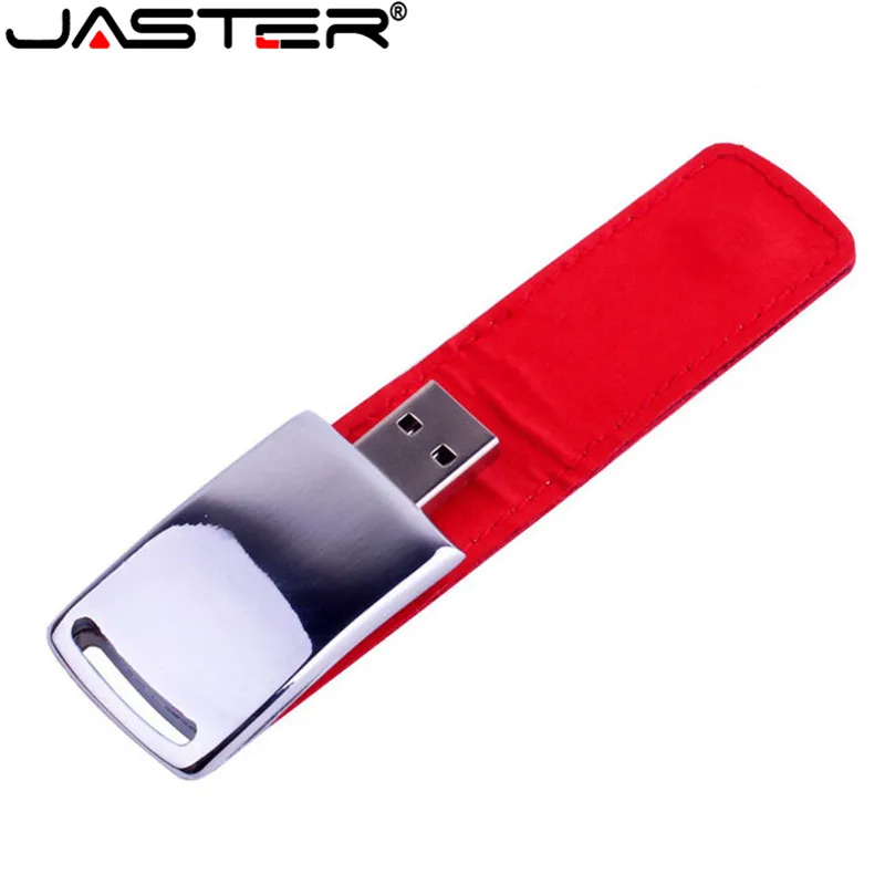 JASTER клиент 10 шт бесплатный логотип оптовая продажа металлический кожаный usb флеш
