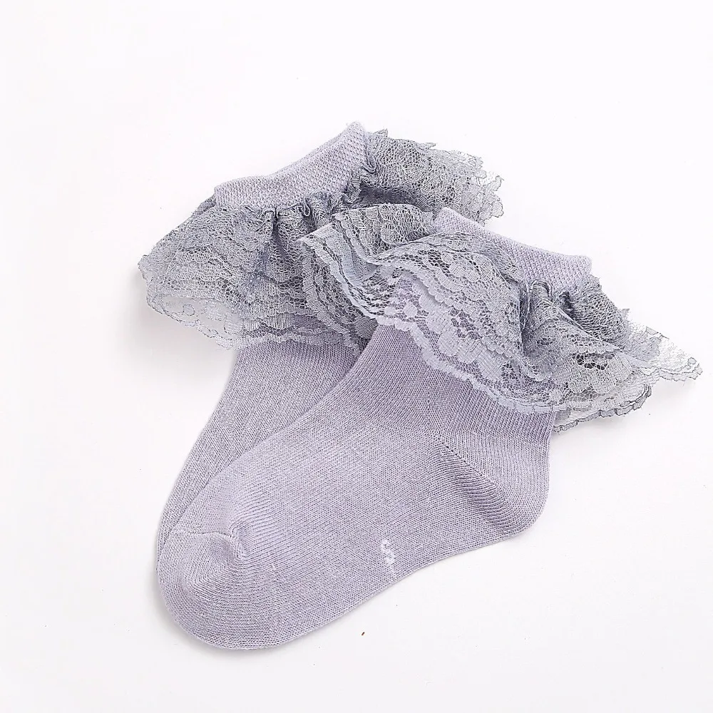 5 пар новые брендовые винтажные носки принцессы с кружевным бантом и рюшами для
