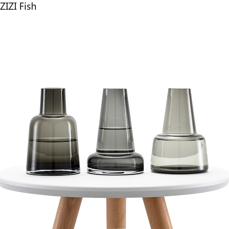 Прозрачная стеклянная ваза сушеные цветы Цветочная композиция в скандинавском