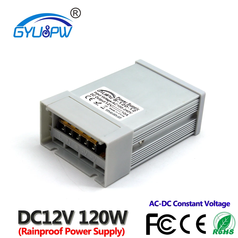 Одиночный выходной непромокаемый переключатель питания DC12V 48W 60W 72W 100W 120W 150W 180W 200W