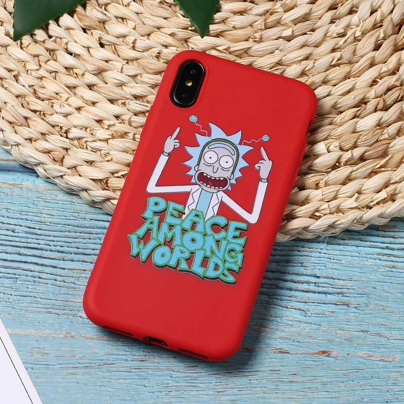 Забавный мультяшный комикс Рик и Морти, смешные слова для iPhone 11, 8, 8 Plus, X, 7, 7 Plus, XR, Xs Max, мягкий силиконовый матовый чехол, Fundas - Цвет: 12