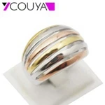 COUYA Fashion Big Rings for Women 5 Colors Red Green Orange Black Crystal Finger Ring Big Glass Stone Wedding Rings Jewelry