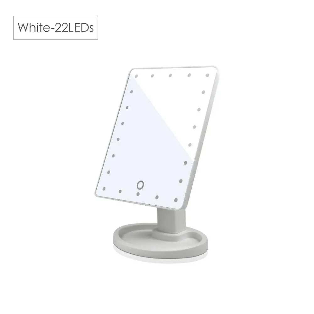 22 LED White Shell Датчик касания с регулируемой яркостью 16/22 светодиодный группа ламп Регулируемый декоративное зеркало для макияжа туалетный косметический столик лампа Красота инструменты - Цвет: 22 LED White Shell