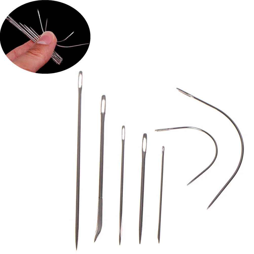 7 шт./компл. кожа изогнутые парусиновые Швейные иглы ручной инструмент для