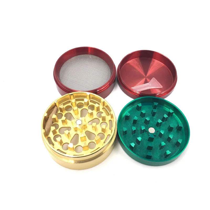 Металлическая цветная четырехслойная измельчитель трав для дыма пыльца табака