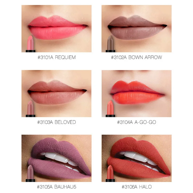 12 оттенок пикантные Цвета гладкой нежной Обнаженная матовая помада увлажняющая