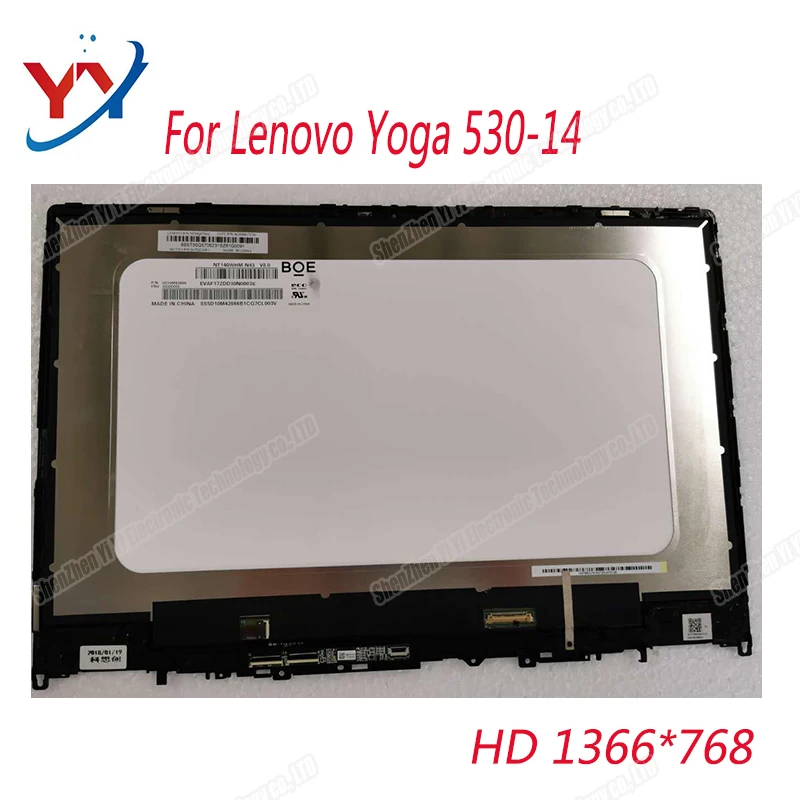 Для Lenovo Yoga 530 14 ЖК дисплей в сборе 14ARR 81H900 &quotсветодиодный сенсорный экран сменная
