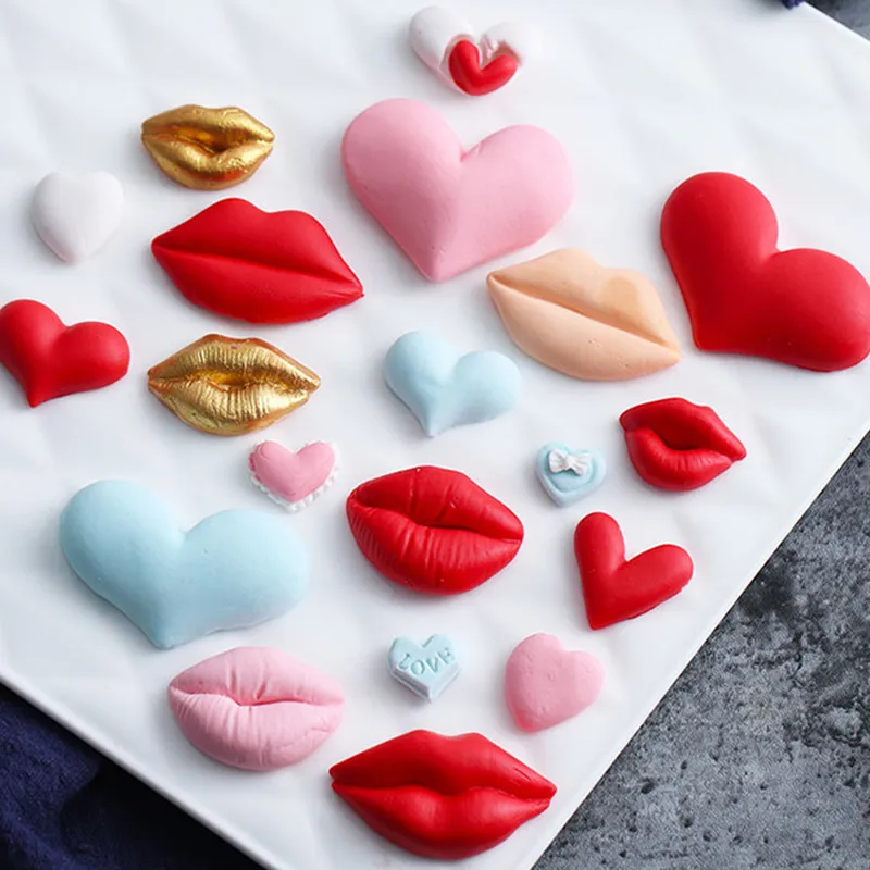 Aouke Red Lips Love Series силиконовая форма сделай сам помадная инструменты для шоколада