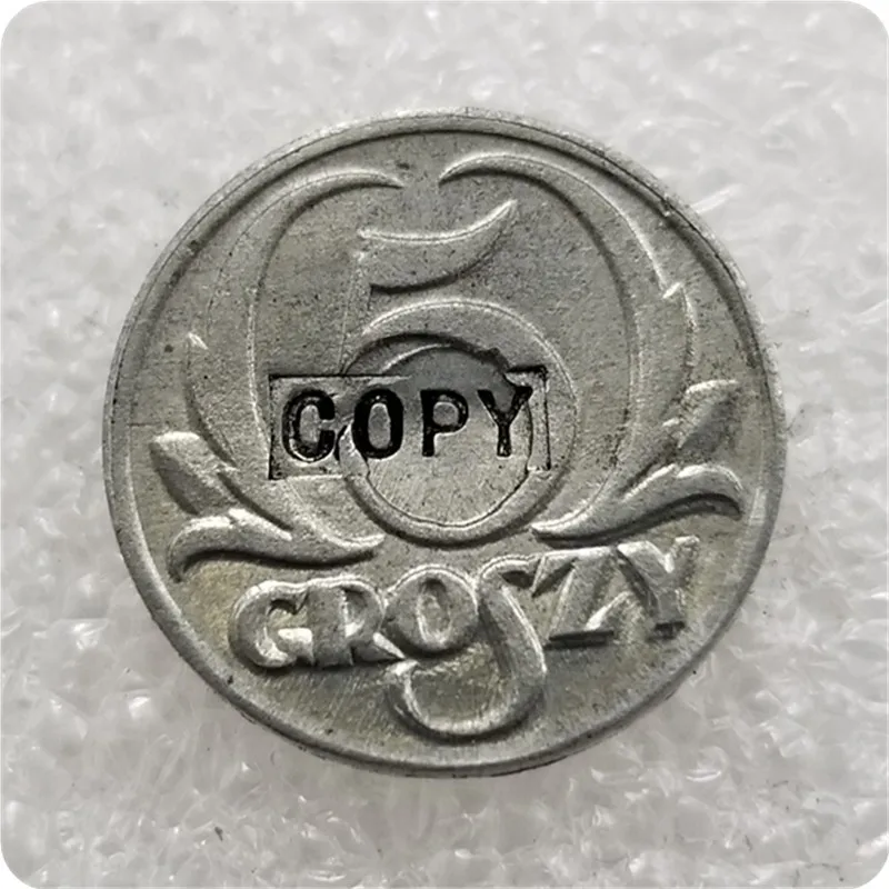 Копия монет из цинка 5 GROSZE 1939 POLAND|Безвалютные монеты| |
