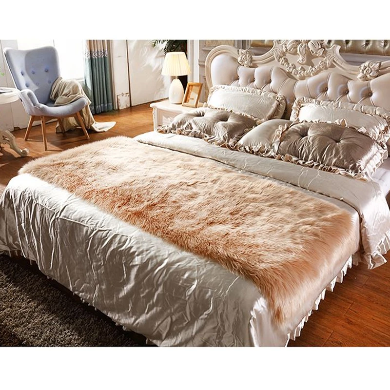 Длинный искусственный МЕХ ОВЧИНА прямоугольная пушистая Крышка для дивана и