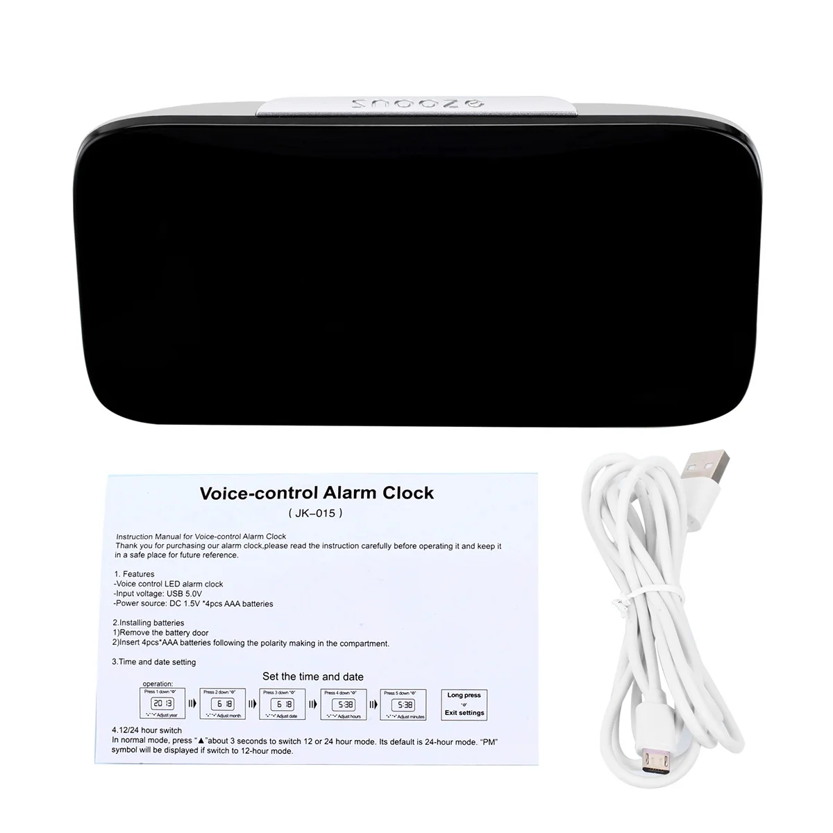 Цифровые часы светодиодный Будильник USB электронный дети спальня студент повтор