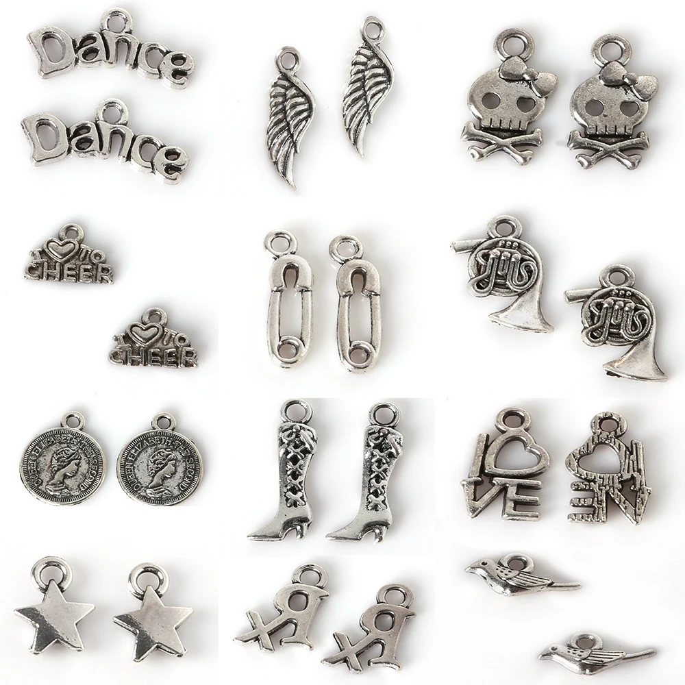 Смешанный выбор 18 шт./лот 2016 новинка античный посеребренный кулон ручной работы