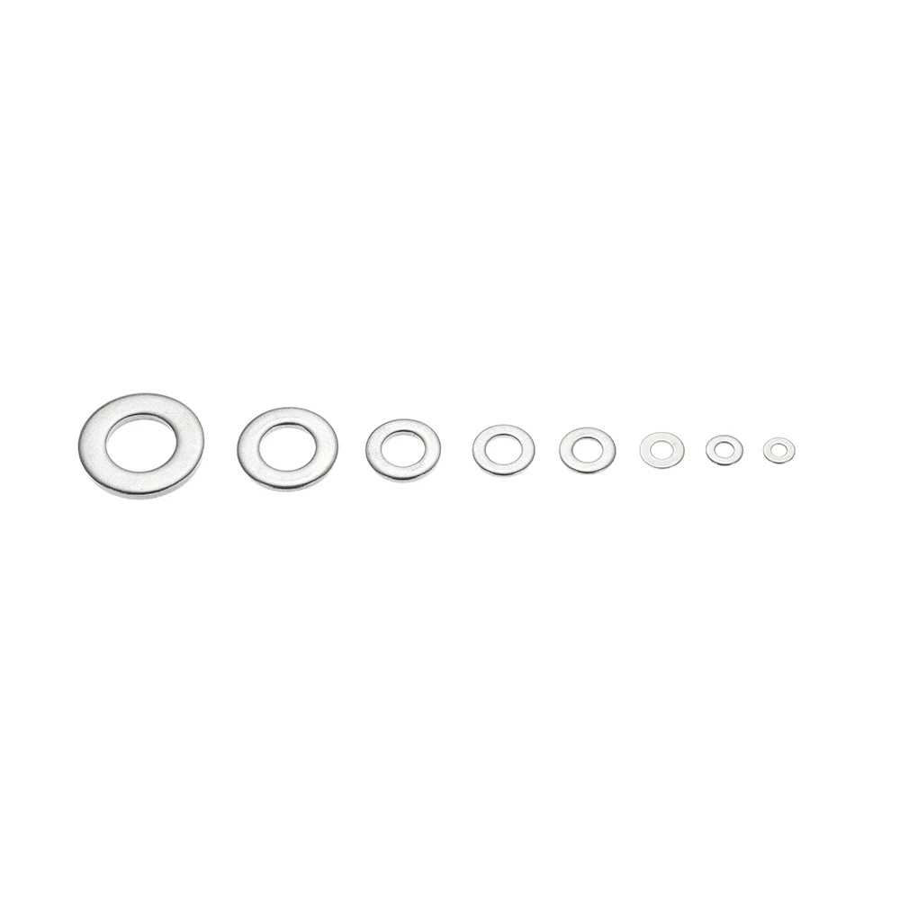 360 шт./компл. DIN125 M2/M2.5/M3/M4/M5/M6/M8/M10 набор из нержавеющей стали с плоским омывателем |