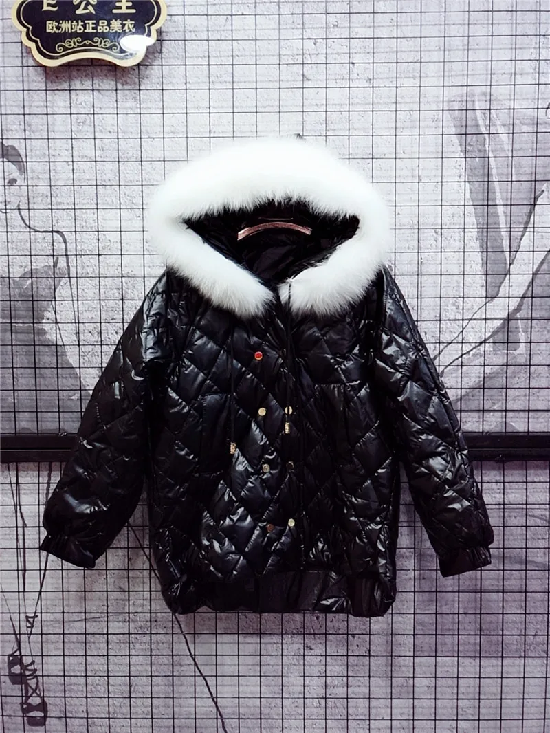 Chaqueta mujer, 90% белый утиный пух, пальто, зимняя женская одежда, шапка, куртка корейского размера плюс, с капюшоном, с натуральным лисьим мехом, парка