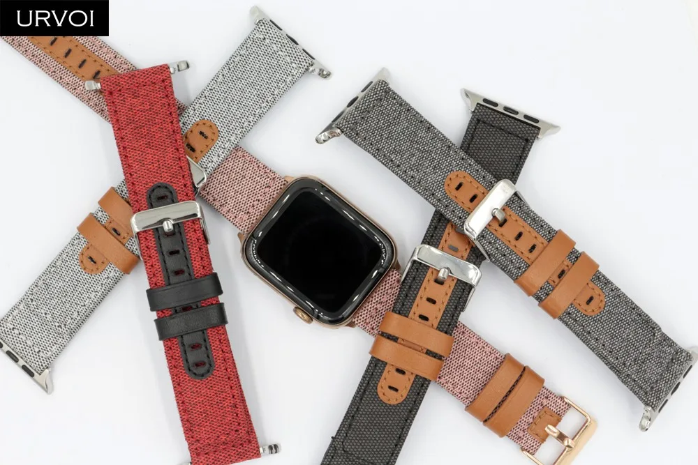 Тканевый ремешок URVOI для Apple Watch series 54321 тканевый iwatch Branny классический дизайн