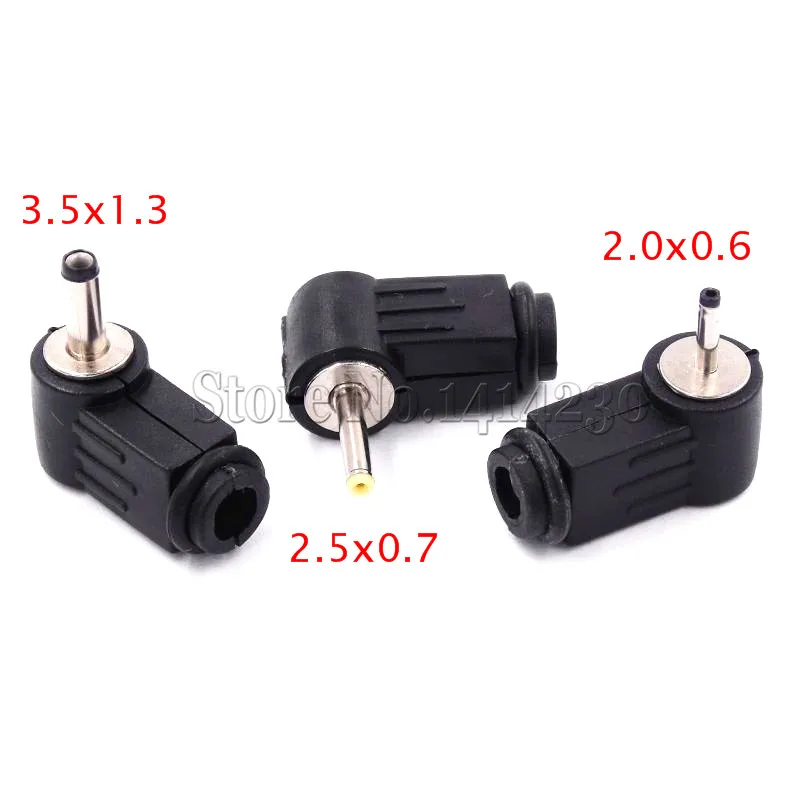 

DC Power Male Plug Jack Adapter 90 Degree Male 5.5x2.1mm 5.5x2.5mm 4.8x1.7mm 4.0x1.7mm 3.5x1.3mm 2.5x0.7mm 2.0x0.6mm